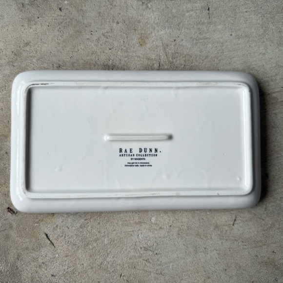 RAE DUNN White Ceramic ‘PURRR’ Tray - NWOT - Picture 3 of 4